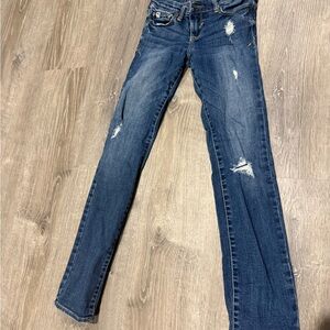 Abercrombie Kids Blue Ripped Jeans 12 slim